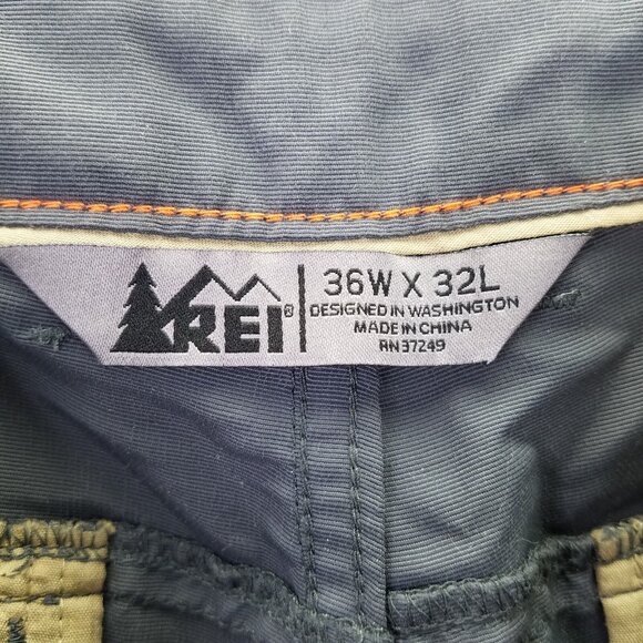 REI Adventures Pants Men's 36x32 Gray Cargo UPF 50+ Nylon Travel Hiking Outdoor - Picture 14 of 16